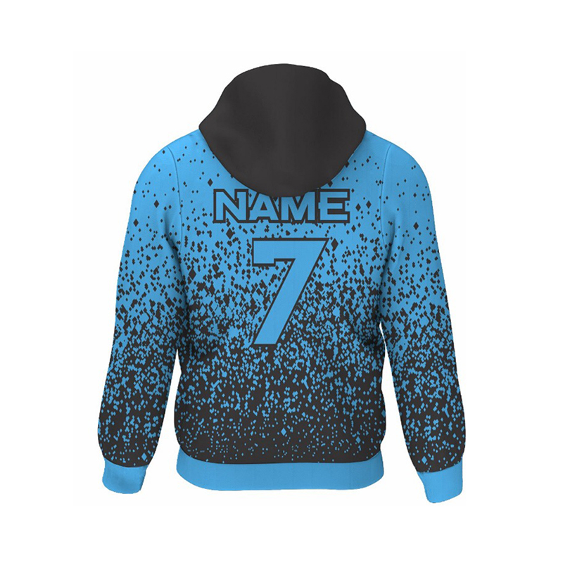 Black and discount light blue hoodie