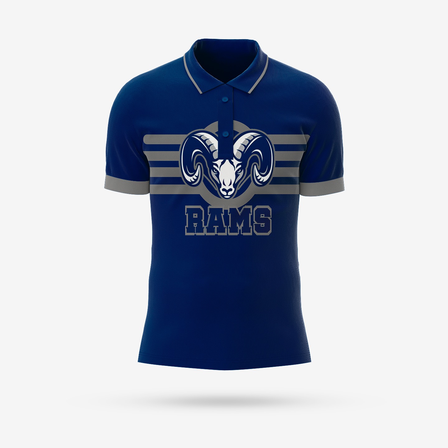 Blue RAMS Polo – Rundown Sports LLC