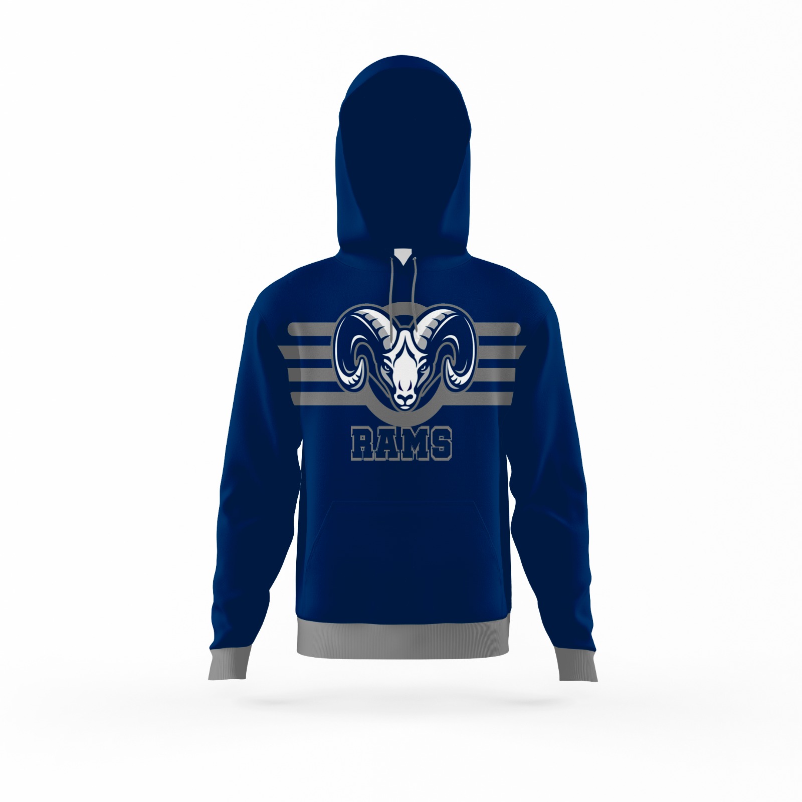 LA Rams Team Logo Blue Hoodie